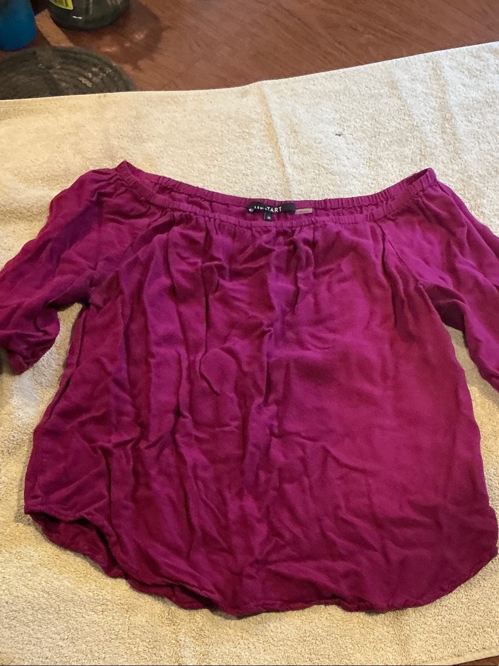Tart Magenta Off-Shoulder Tunic Top